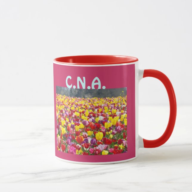 CNA Coffee Mugs Personalised Tulip Flowers (Right)