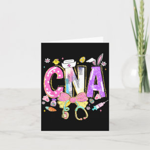 Cna Easter Day Cute Coquette Stethoscope Nursing Card