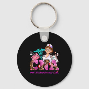 Cna Heart Stethoscope Pink Ribbon Breast Cancer Aw Key Ring
