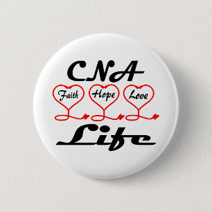 CNA Hope Love Faith 6 Cm Round Badge