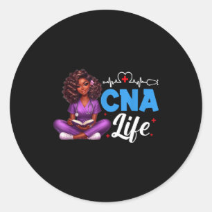 Cna Life Black History Month African American Nurs Classic Round Sticker