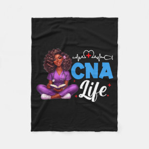 Cna Life Black History Month African American Nurs Fleece Blanket