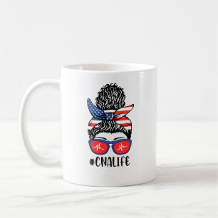 CNA Life Messy Bun CnaLife - Gift For Nurse's  Coffee Mug