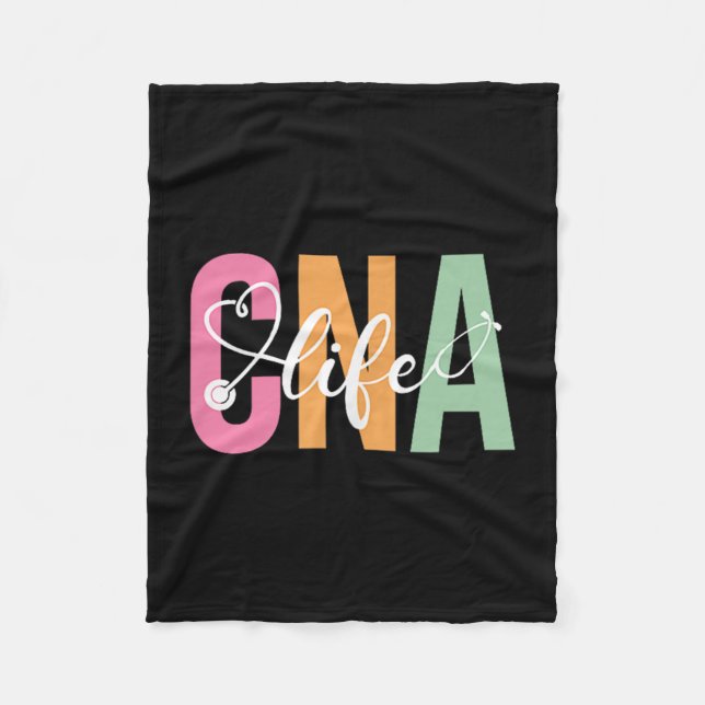 Cna Life Shirts Cna Certified Nursing Istant  Fleece Blanket (Front)