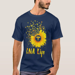 CNA Life Sunflower Cute Nurse T-Shirt