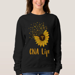 CNA Life Sunflower Proud CNA Cute Nurse Sweatshirt
