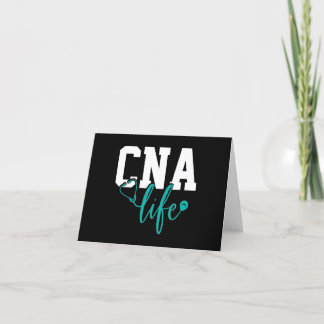 CNA Life Teal White Blank Note/ Thank You Card