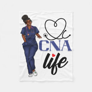 Cna Nurse Black History Month African American Fleece Blanket