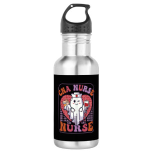 Cna Nurse Halloween Ghost Stethoscope Blood Bag 532 Ml Water Bottle