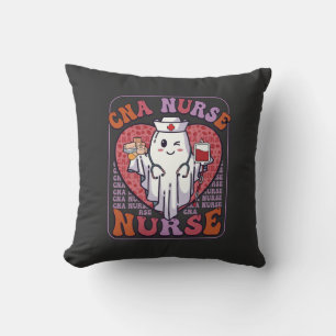Cna Nurse Halloween Ghost Stethoscope Blood Bag Cushion