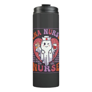Cna Nurse Halloween Ghost Stethoscope Blood Bag Thermal Tumbler