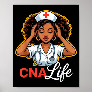 Cna Nurse Life Black History Month African America Poster