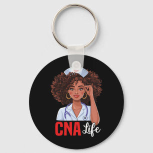 Cna Nurse Life Nursing African American Black Hist Key Ring