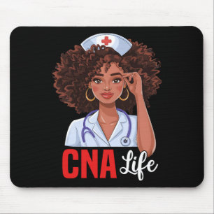 Cna Nurse Life Nursing African American Black Hist Mouse Pad