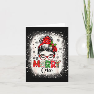 Cna Nurse Messy Bun Nurse's Aid Christmas  Card
