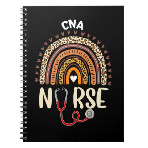 Cna Nurse Rainbow Leopard Print Nurse Day Costume Notebook