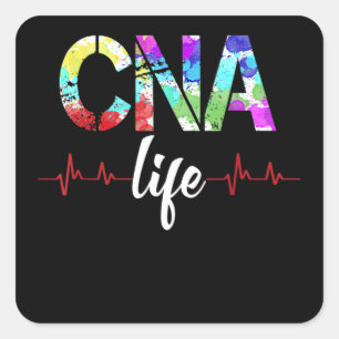 CNA Nurse Registered Nurse Life Square Sticker
