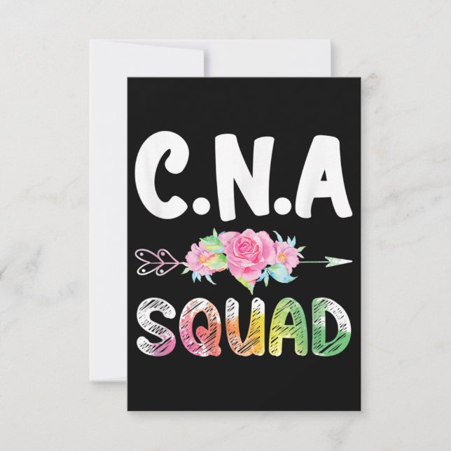 CNA Nurse Squad Certified Nursing Assistant Card (Front)