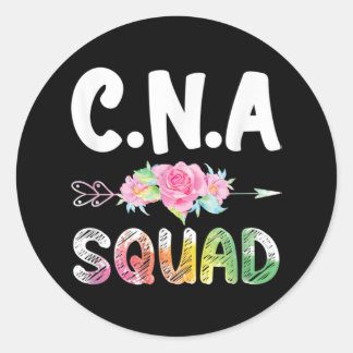 CNA Nurse Squad Certified Nursing Assistant Classic Round Sticker