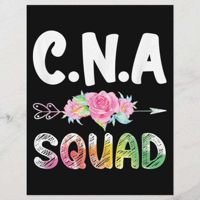 CNA Nurse Squad Certified Nursing Assistant Flyer (Front)