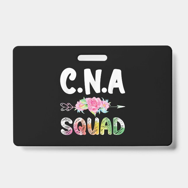 CNA Nurse Squad Certified Nursing Assistant ID Badge (Front)