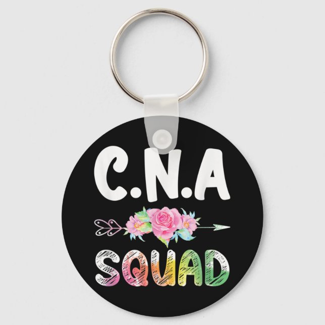 CNA Nurse Squad Certified Nursing Assistant Key Ring (Front)