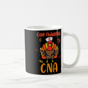 Cna Nurse Turkey One Thankful Nurse Scrub Top Fall Coffee Mug
