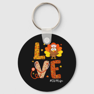 Cna Nurse Turkey Thanksgiving Day Love Nurse Life  Key Ring