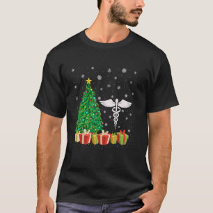 CNA Nurse Xmas Tree Lighting Santa Hat CNA Nurse C T-Shirt