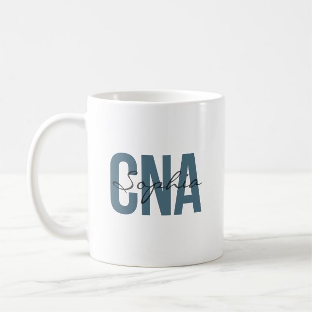 CNA Personalised Name Bold Typography Coffee Mug (Left)