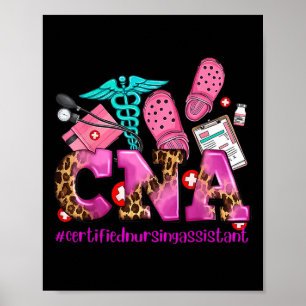 Cna Pink Ribbon Breast Cancer Awareness Warrior Su Poster