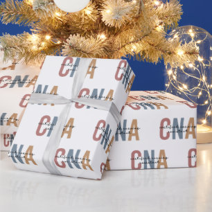 CNA Retro Certified Nursing Assistant Gifts Wrapping Paper