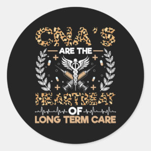 Cna’s Are The Heartbeat - Certified Nurse Nursing  Classic Round Sticker