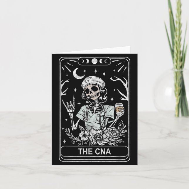 CNA Skeleton Certified Nurse istant Tarot Card (Front)