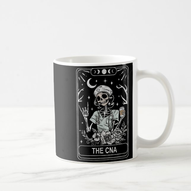 CNA Skeleton Certified Nurse istant Tarot Card Coffee Mug (Right)