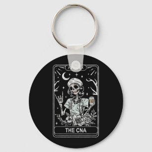 CNA Skeleton Certified Nurse istant Tarot Card Key Ring