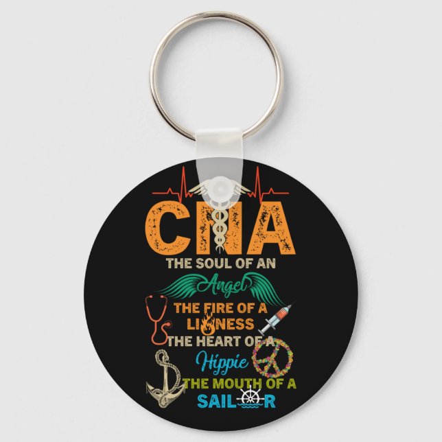 CNA The Soul Of An Angel The Fire Of A Lioness Key Ring (Front)