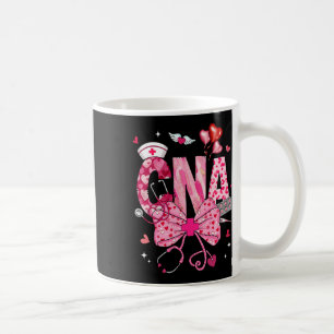 Cna Valentine Coquette Bow Stethoscope Nurse Girl Coffee Mug