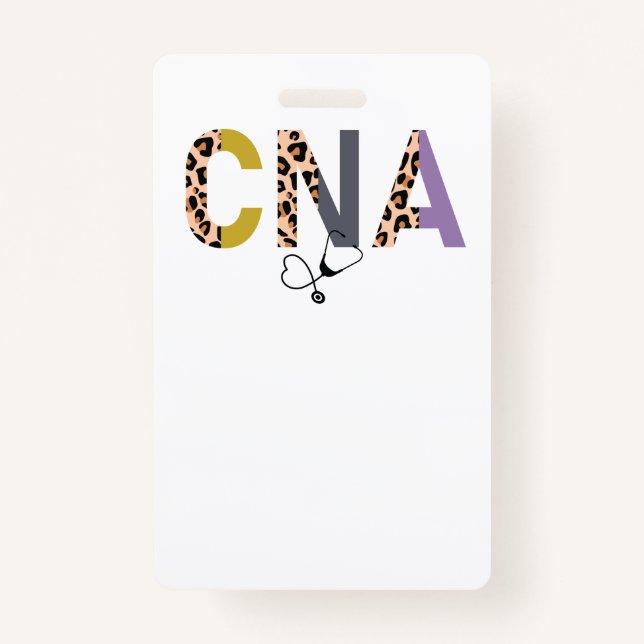 CNA work badge  ID Badge (Front)