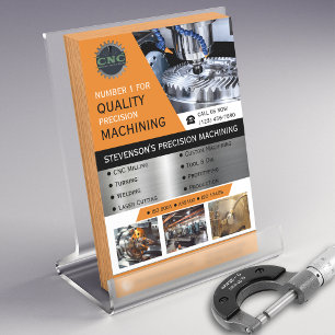 CNC Machining Company Yellow Gold Flyer