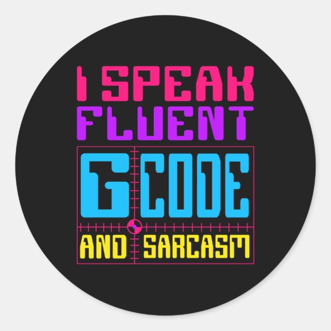 Cnc Machinist Fluent G-code Sticker  (Front)