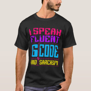 Cnc Machinist Fluent G-code Sticker T-Shirt