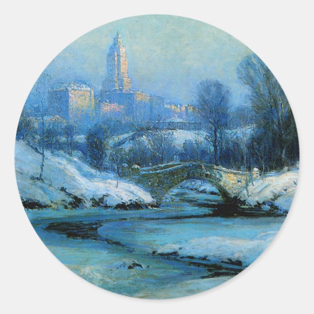 Cnetral Park in WInter Classic Round Sticker (Front)