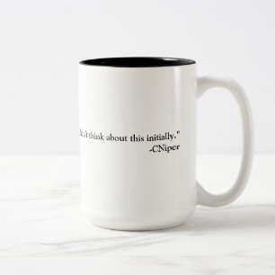 Cniper Thinking Two-Tone Coffee Mug