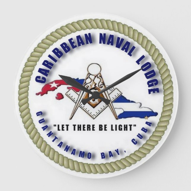 CNL Masonic Items Large Clock (Front)