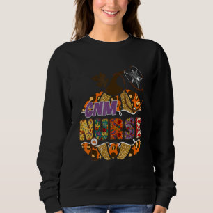 Cnm Nurse Stethoscope Nursing Halloween Pumpkin Le Sweatshirt