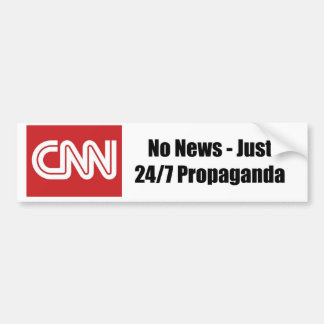 CNN - No News - Just 24/7 Propaganda Bumper Sticker