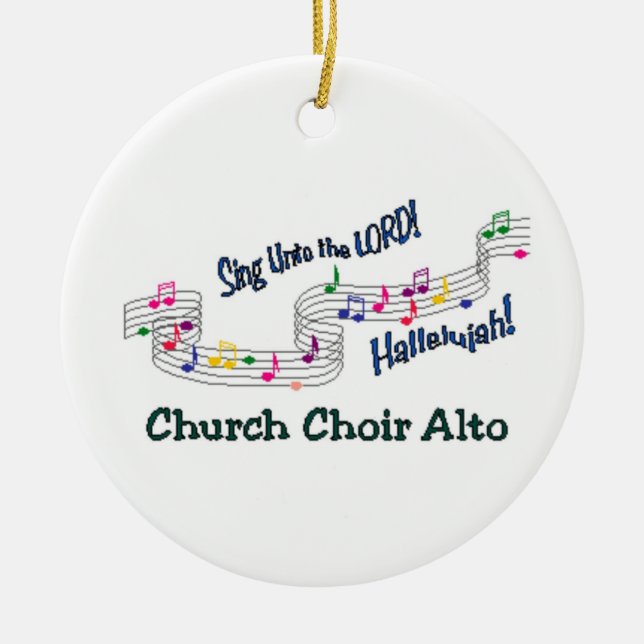 Cnotes Church Choir Alto Ceramic Ornament (Front)