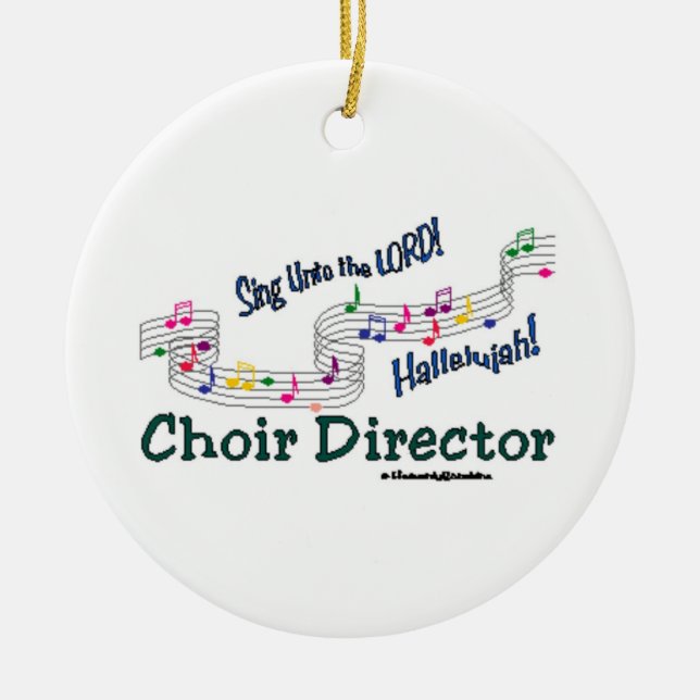 Cnotes Church Choir Director Ceramic Ornament (Front)