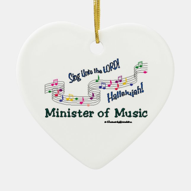 Cnotes Minister of Music Ceramic Tree Decoration (Front)